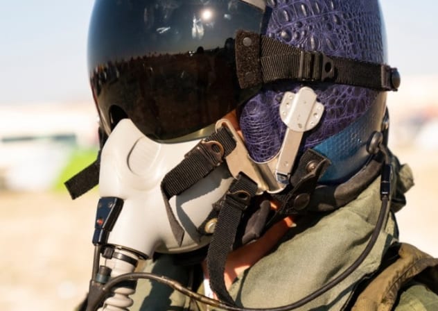 Pilot Helmet. Tiny laser projectors.
