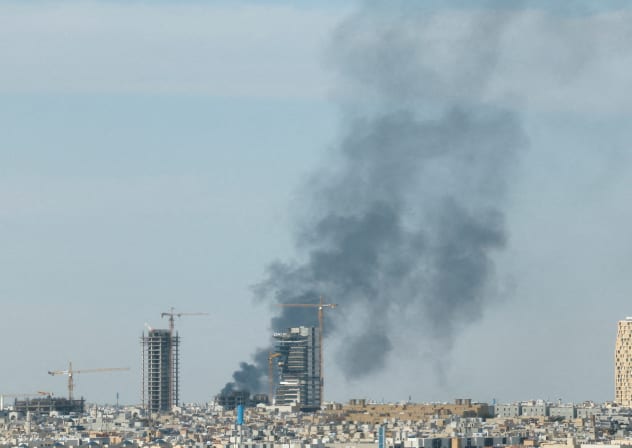 Smoke rises above Riyadh, amid the U.S.-Israeli conflict with Iran, in Riyadh, Saudi Arabia, March 5, 2026.