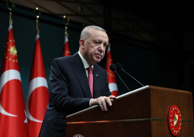 Turkey’s President Tayyip Erdogan speaks after a cabinet meeting in Ankara, Turkey, March 9, 2026.