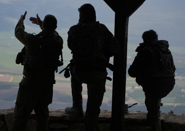 Israeli soldiers operate near the Lebanese border, in northern Israel, March 16, 2026