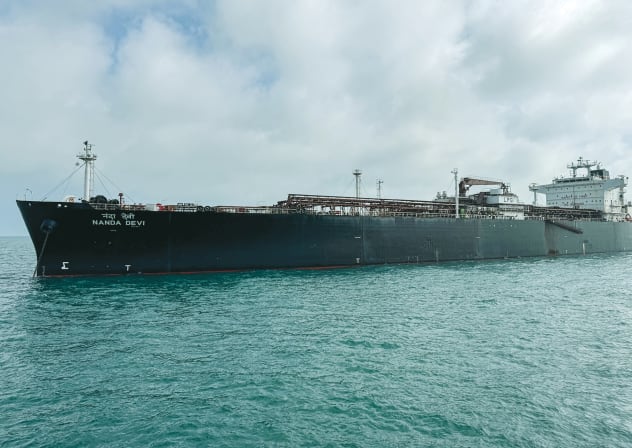 INDIAN VESSEL ‘Nanda Devi’ carrying liquefied petroleum gas arrives at Vadinar Port in the Jamnagar district of Gujarat state earlier this week, after Iran allowed it to pass through the Strait of Hormuz, a key energy corridor that Iran has selectively closed.