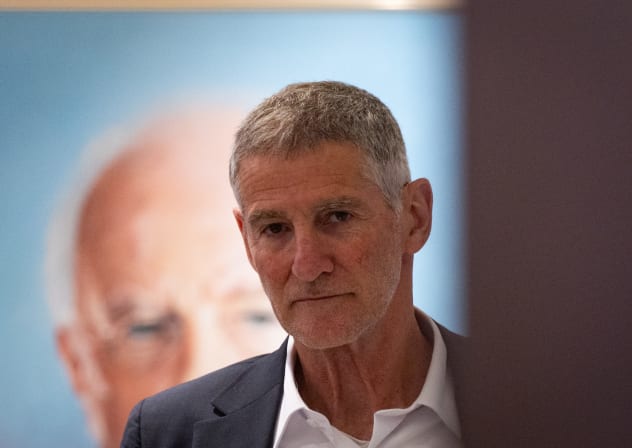 Leader of the Democrats party Yair Golan leads a faction meeting at the Knesset, the Israeli parliament in Jerusalem, on March 16, 2026.