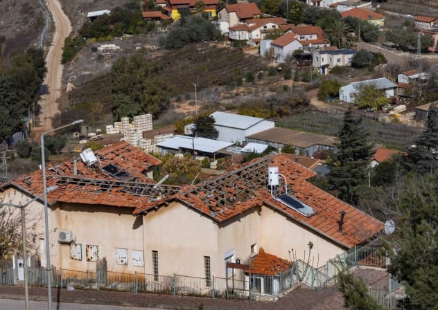 About 40% of structures in Metula, Israel, were damaged during the war that began in October 2023. The city on the Israeli border with Lebanon is seen here Dec. 9, 2024.