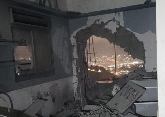 Damage caused by an Iranian missile strike in Ma’alot, Israel on March 21, 2026.