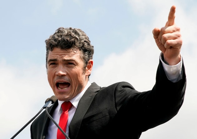 Former United States' National Counterterrorism Center chief Joe Kent during a rally in support of defendants being prosecuted in the January 6 attack on the Capitol, in Washington, US, September 18, 2021.