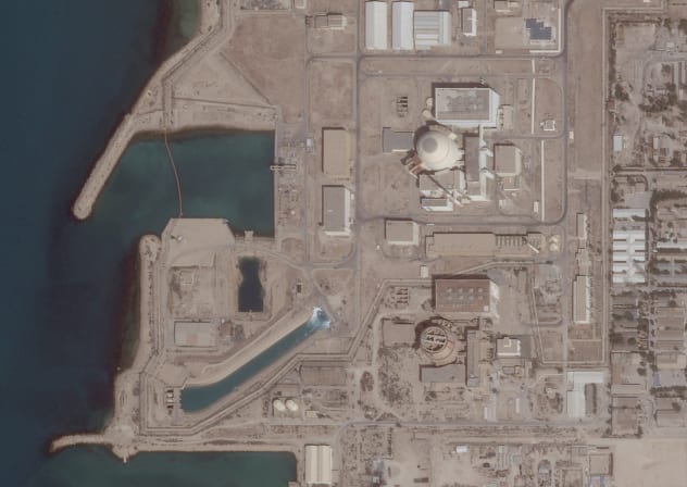SATELLITE IMAGE shows the Bushehr Nuclear Power Plant, in Bushehr Province, Iran, May 26, 2025. 