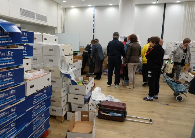 Food basket distribution at Amigour, March 2026