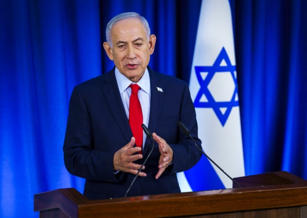 Israeli Prime Minister Benjamin Netanyahu speaks during a press conference in Jerusalem, March 19, 2026.