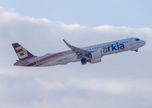 An Arkia flight at Ben Gurion International Airport, February 25, 2026.