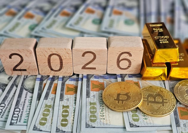 Future financial predictions with cash, gold, and bitcoin