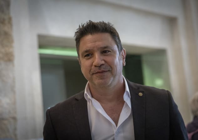 Omri Assenheim is seen following a hearing on his refusal to provide police with materials from a program he broadcast about Eli Feldstein, after the District Court ruled that journalistic privilege does not apply, at the Supreme Court in Jerusalem, March 30, 2026.