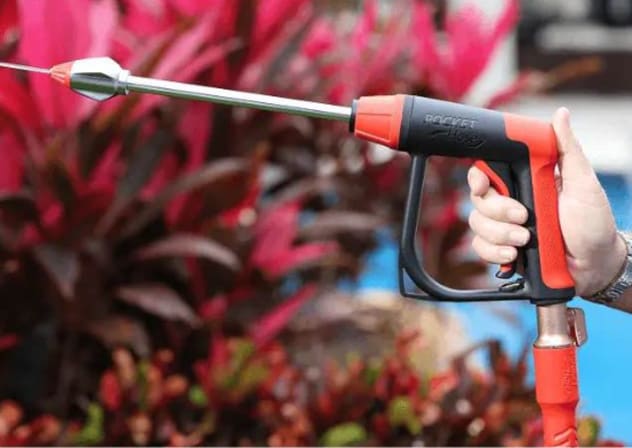 Pocket Hose Arrow is a hose attachment for powerful, easy outdoor cleaning.