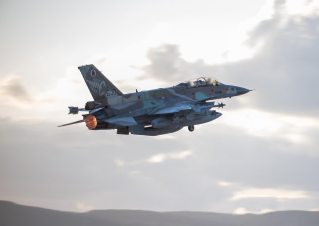 Israeli Air Force fighter jet taking off. Image released April 6, 2026. 