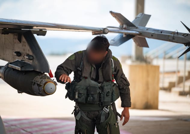 An IDF Pilot prepares for strikes on Lebanon on April 8, 2026. 