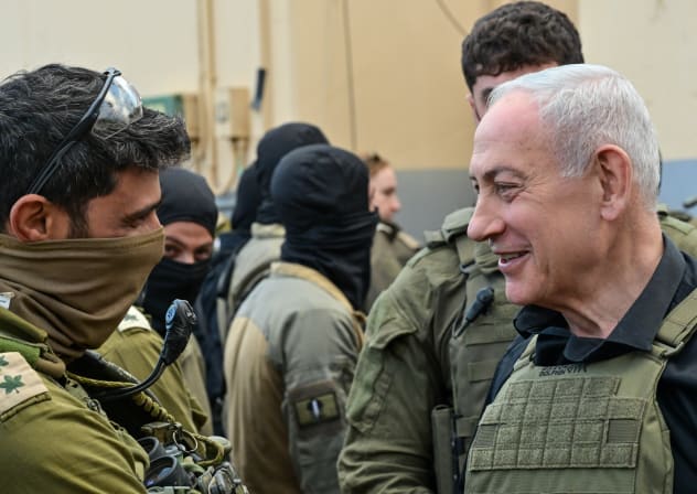 Prime Minister Benjamin Netanyahu visits IDF troops in southern Lebanon, published April 12, 2026.