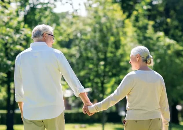 An elderly couple