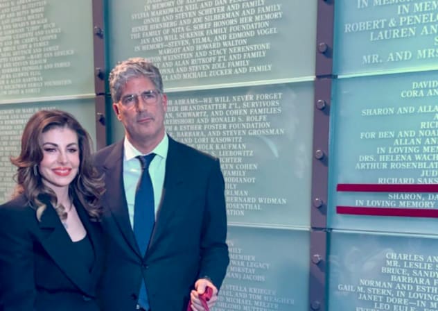 Lebanese banker Antoun Sehnaoui and his Jewish partner Morgan Ortagus seen at the United States Holocaust Memorial Museum, April 14, 2026.