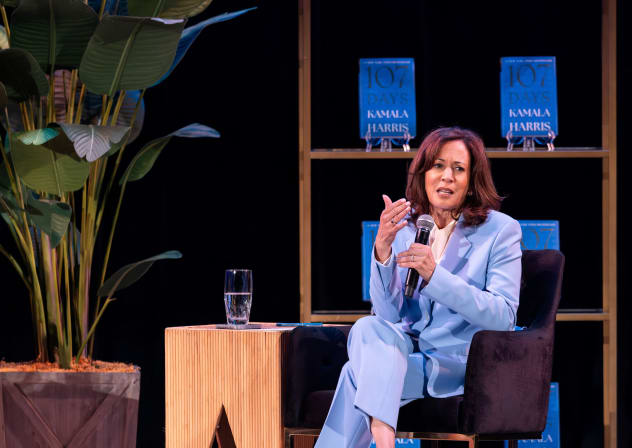 Former US vice president Kamala Harris during a book tour, pictured in South Carolina, April 16, 2026.