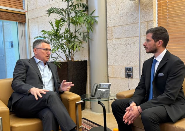 FOREIGN MINISTER Gideon Sa'ar and new envoy to Christian world George Deek.