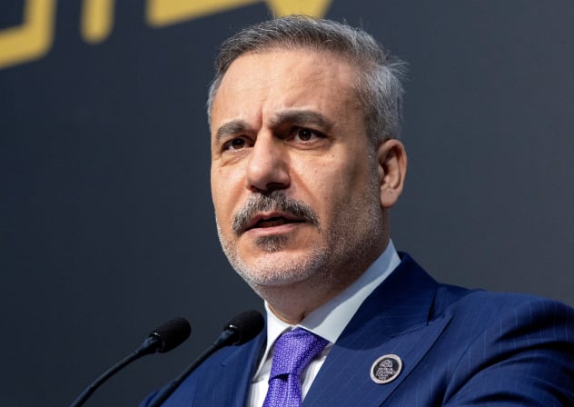 Turkey's Foreign Minister Hakan Fidan speaks to the reporters at Antalya Diplomacy Forum in Antalya, Turkey, April 19, 2026