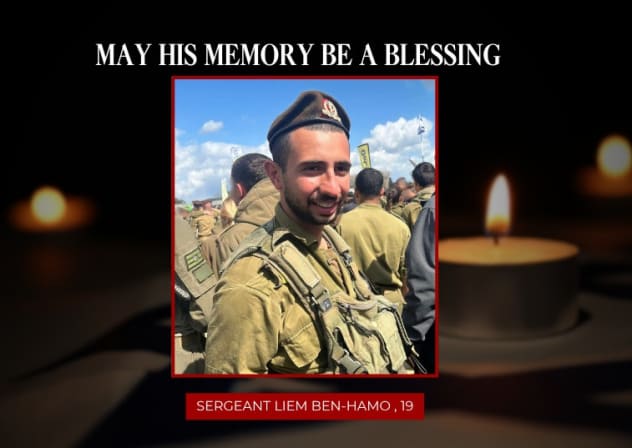 Sgt. Liem Ben-Hamo, 19, a Golani soldier who fell in battle in Lebanon in April 2026.
