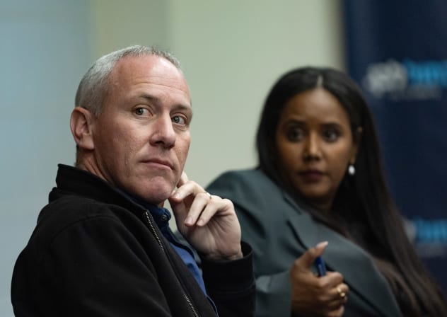 MK Hili Tropper attends Blue and White faction meeting at the Knesset, the Israeli parliament in Jerusalem, on January 19, 2026.