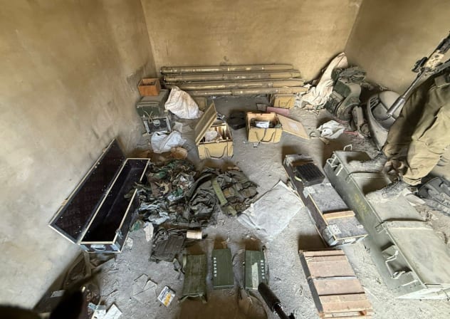 IDF soldiers raid Hezbollah site in southern Lebanon, discover large cache of weapons, May 4, 2026.