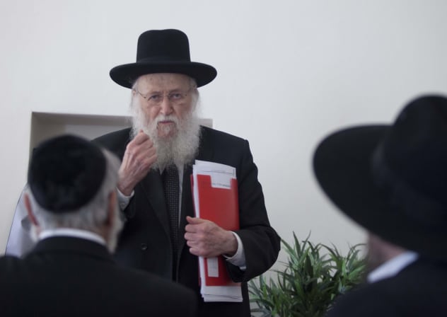 Rabbi Simcha Hakohen Kook seen during a visit at King David's tomb, on Mt Zion in Jerusalem. The site is viewed as the burial place of David, King of Israel, according to a tradition beginning in the 12th century. May 01, 2014.