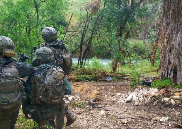 Soldiers from the IDF's Golani Brigade operating near Lebanon's Litani River, published May 12, 2026.