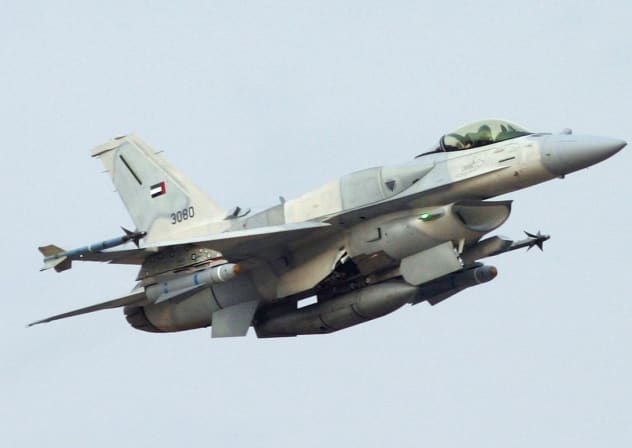 An Emirati F-16E fighter jet; illustrative.