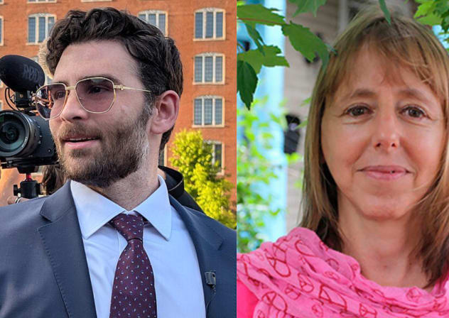 Marxist influencer Hasan Piker (L) and CodePink cofounder Medea Benjamin (R).