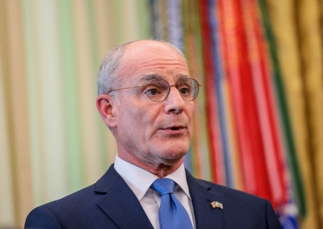 ISRAELI AMBASSADOR to the US Yechiel Leiter in the Oval Office seen at the White House in April 2026.