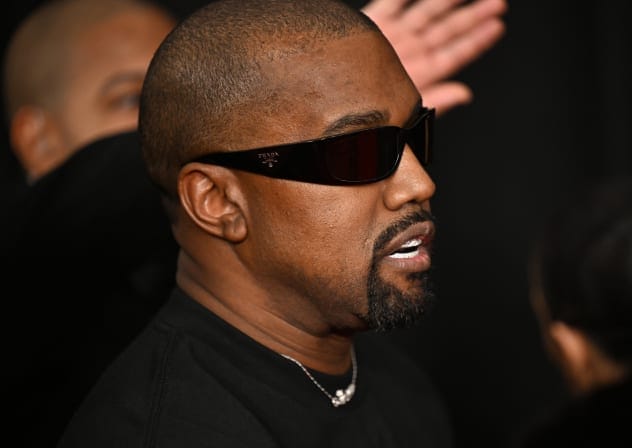 US rapper and producer Kanye West arrives for the 67th Annual Grammy Awards at the Crypto.com Arena in Los Angeles on February 2, 2025.