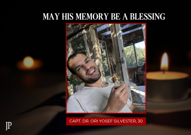 Captain Doctor Ori Yosef Silvester, 30 years old from Tel Aviv, killed in southern Lebanon, June 1, 2026.
