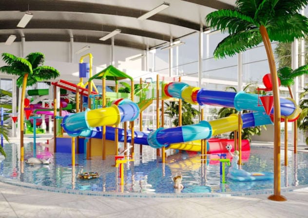 Water park simulation in Dimona.