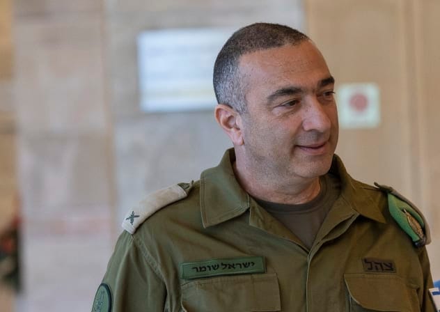 Brigadier general Yisrael Shomer, head of the Operations Division in the IDF arrives to a Foreign Affairs and Defense Committee meeting at the Knesset, the Israeli Parliament in Jerusalem, May 10, 2026.
