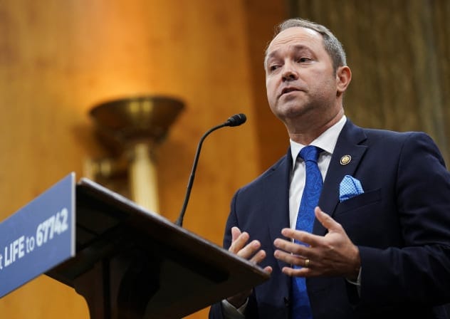 U.S. Representative Marlin Stutzman speaks during a press conference on the U.S. Food and Drug Administration's abortion drug policies on Capitol Hill in Washington, D.C., U.S., January 14, 2026. 