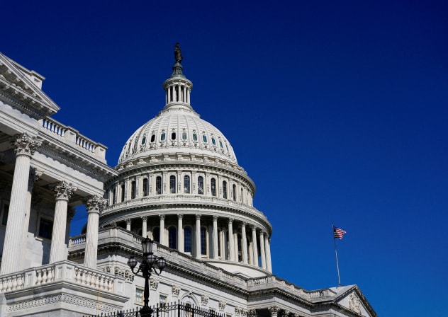 A view of the dome of the US Capitol building on Capitol Hill in Washington, US, September 19, 2025.