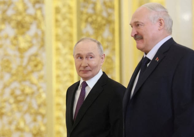 Russian President Vladimir Putin and Belarusian President Alexander Lukashenko attend a meeting of the Supreme State Council of the Union State of Russia and Belarus, in Moscow, Russia February 26, 2026.