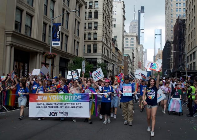 The "Jew York Pride" group marches in the New York City Pride March on June 28, 2026.