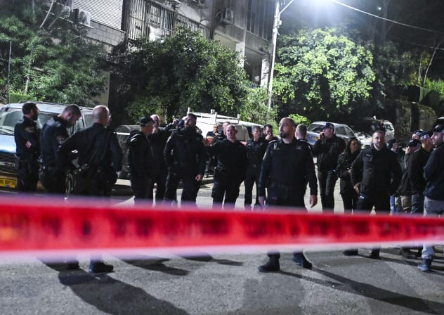 Police at the scene where two people were murdered in Haifa, northern Israel, February 18, 2026. Ilustrative.