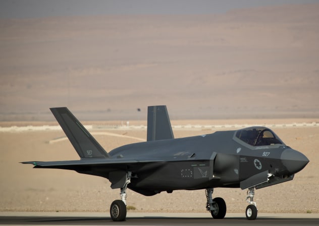 The "Adir" (F-35I) fighter jet during the "Blue Flag", an international aerial training exercise at the Ovda air force base, Southern Israel, November 11, 2019; Illustrative.