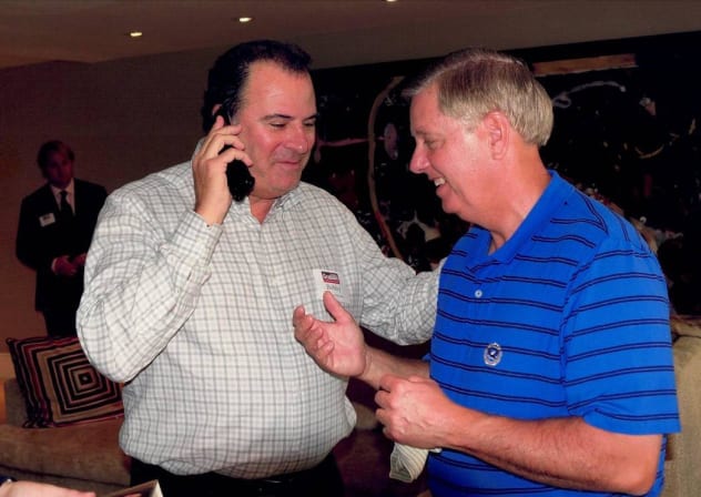 Bobby Rechnitz (left)  with Lindsey Graham
