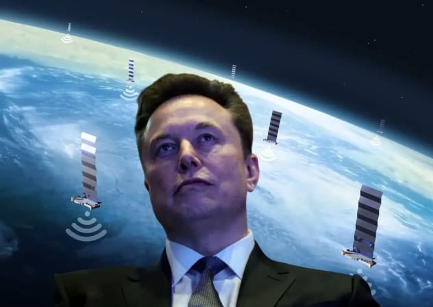 Elon Musk and Starlink satellites