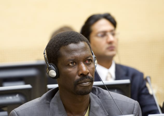Abdallah Banda Abakaer Nourain, suspected of having committed war crimes in Darfur, Sudan arrived voluntarily this morning at the International Criminal Court in The Hague, on June 17, 2010.