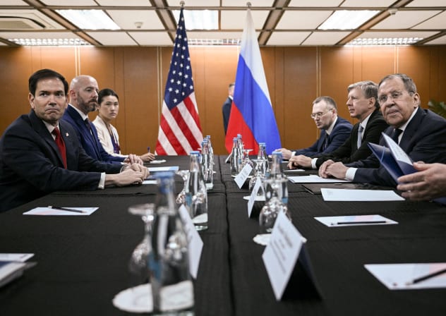 Russia's Foreign Minister Sergey Lavrov attends a meeting with US Secretary of State Marco Rubio on the sidelines of the Association of Southeast Asian Nations (ASEAN) Foreign Ministers Meeting in Pasay, Metro Manila, on July 23, 2026. 