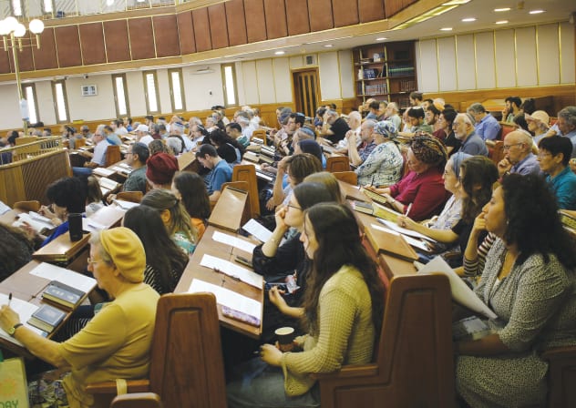 Taking in a Tanach lecture, Alon Shvut. 