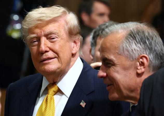 US President Donald Trump and Canada's Prime Minister Mark Carney attend a meeting of the North Atlantic Council (NAC) during the NATO leaders' summit in Ankara, Turkey, July 8, 2026.