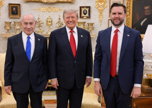 Prime Minister Benjamin Netanyahu meets US President Donald Trump and US Vice President JD Vance in the White House, July 28, 2026.