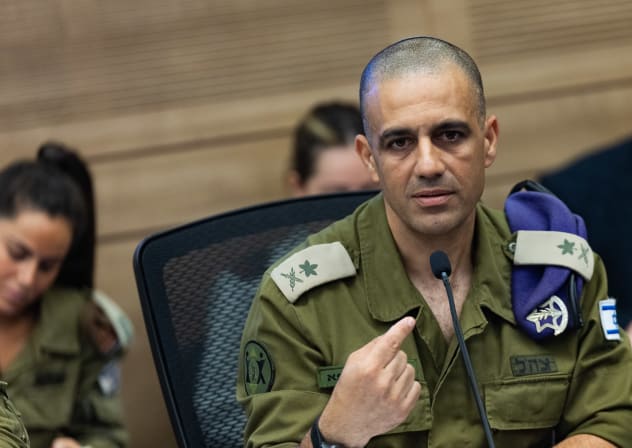Maj.-Gen. David (Dado) Bar Kalifa, Head of the Manpower Directorate, attends a State Control Committee meeting at the Knesset, the Israeli Parliament in Jerusalem, on September 17, 2025.